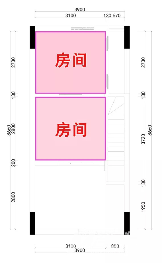 日式風格裝修-臥室平面圖